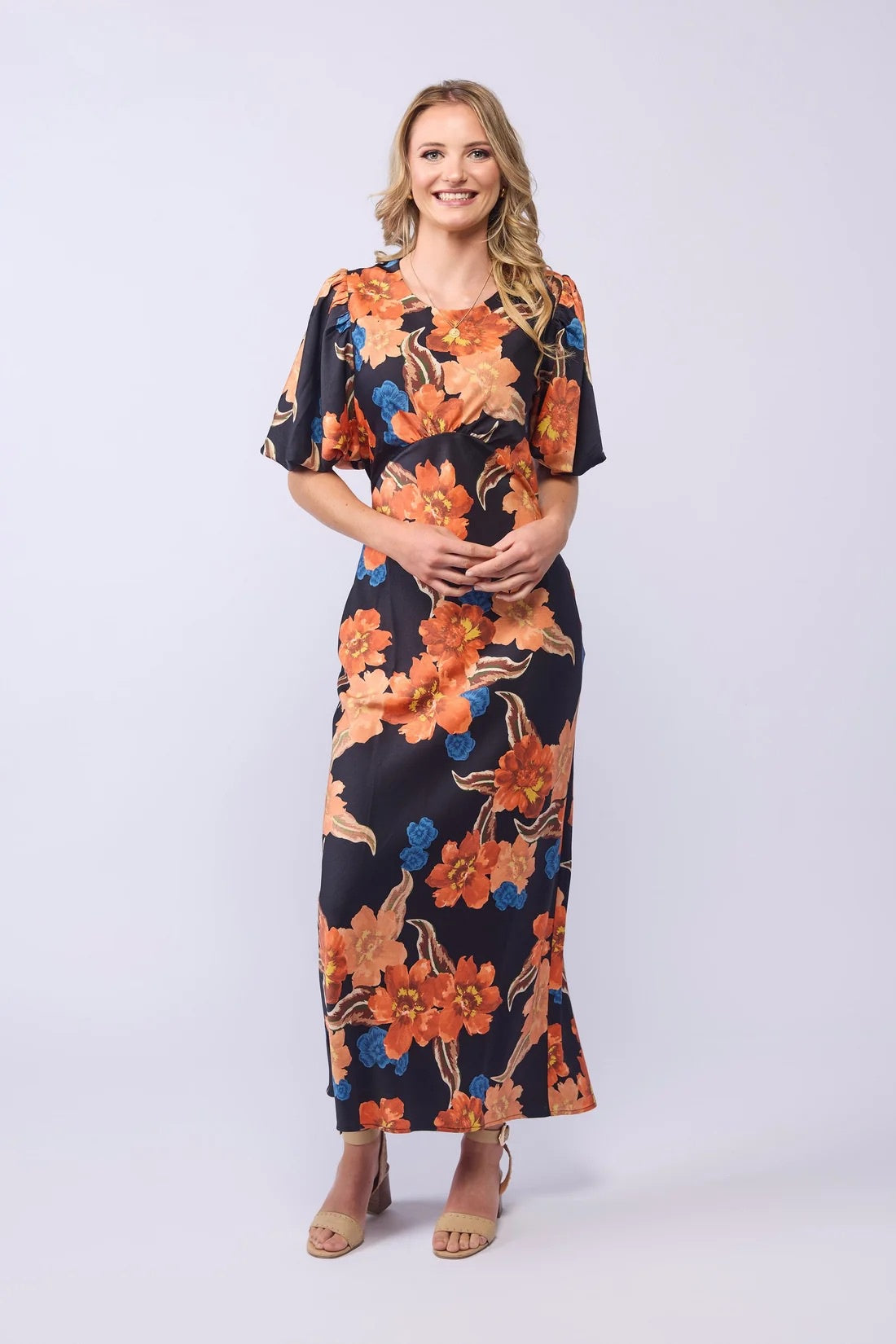 Amara Dress - Fire Flower