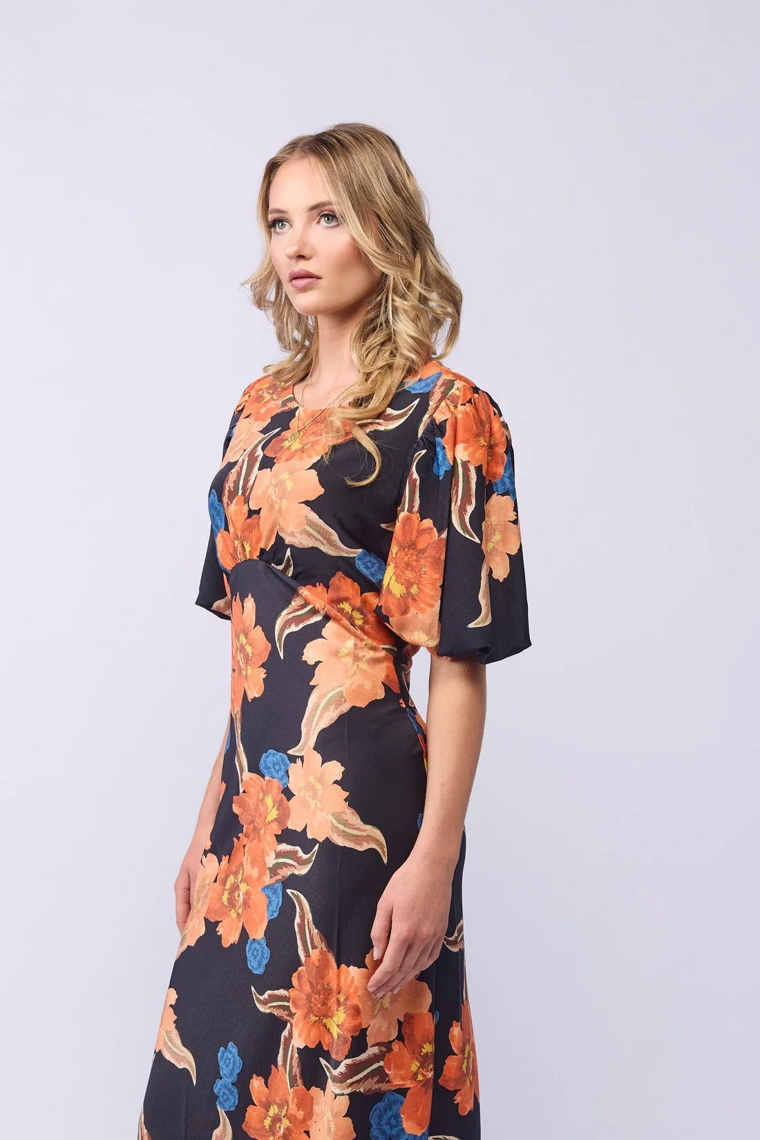 Amara Dress - Fire Flower