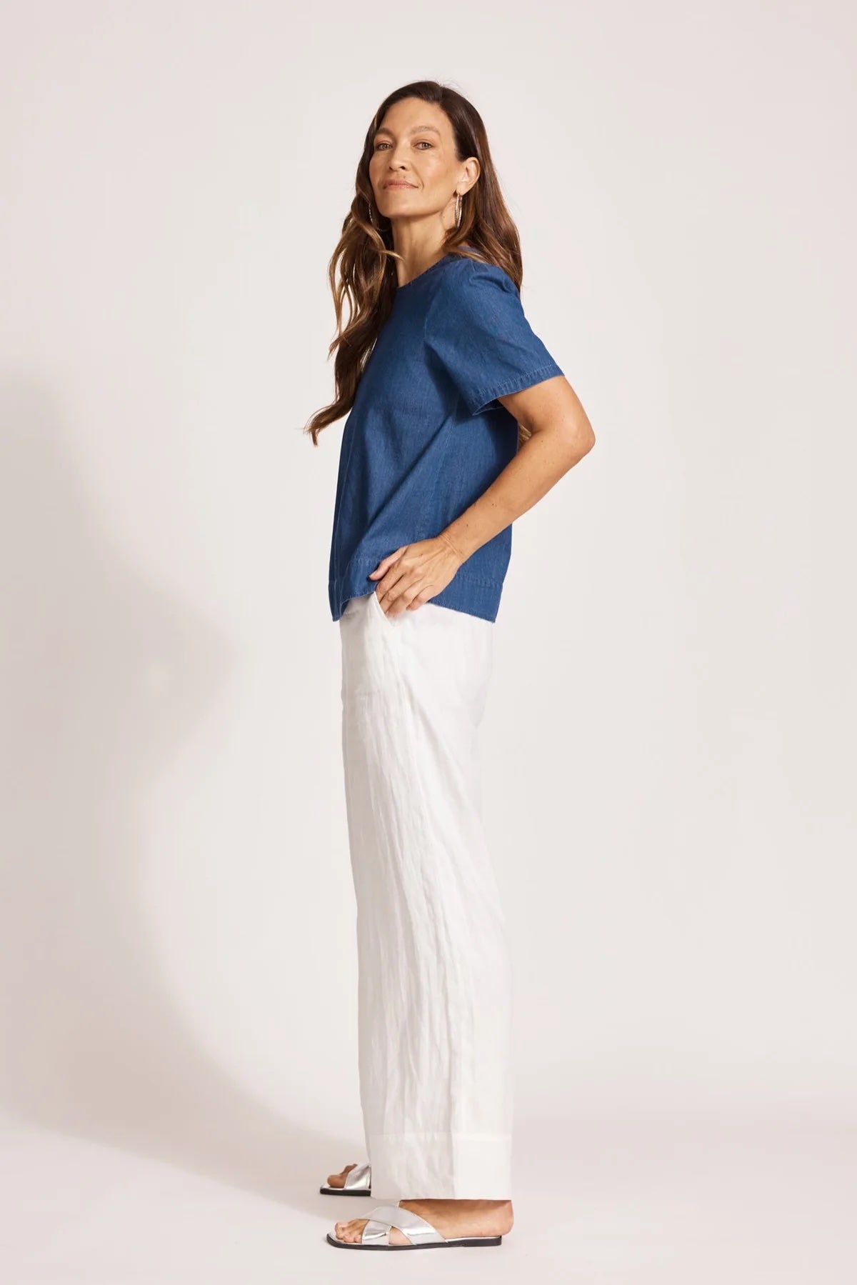 Melenia Denim Top