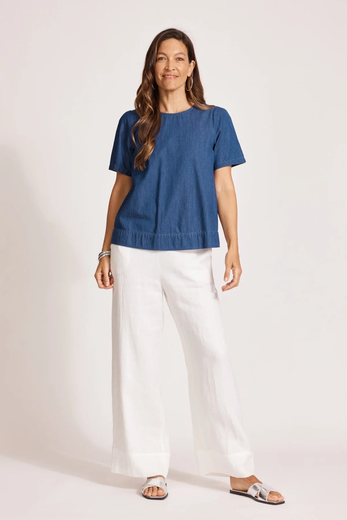 Melenia Denim Top