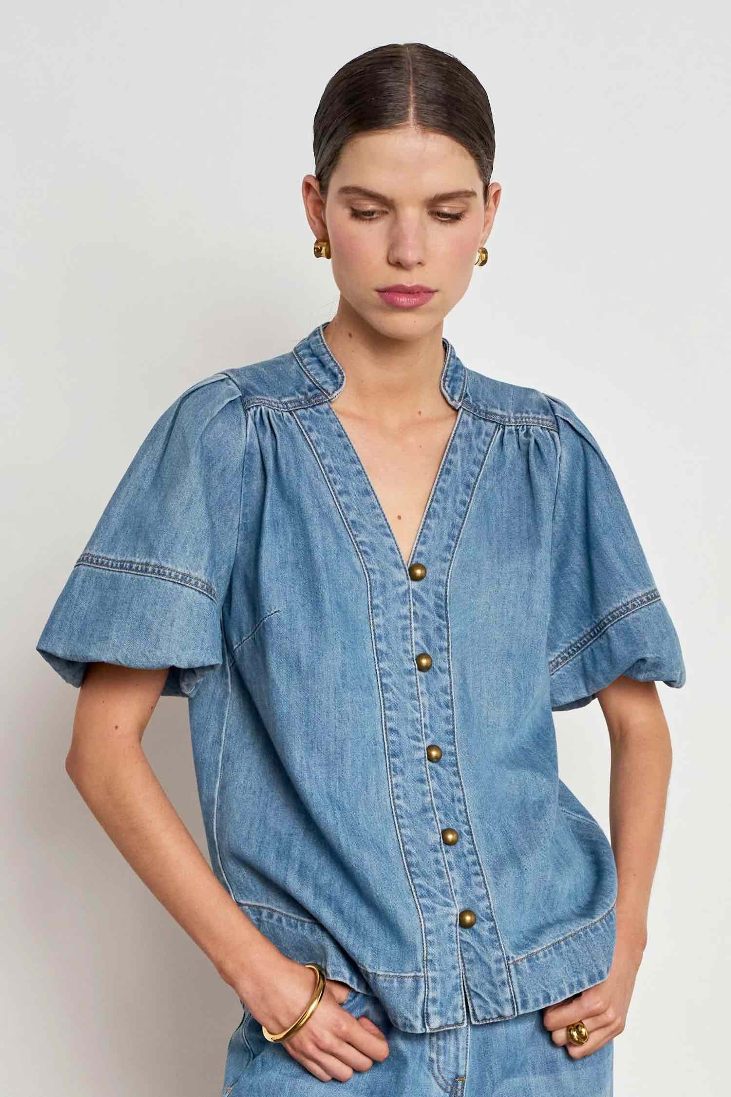 Magnify Top - Mid Wash Denim