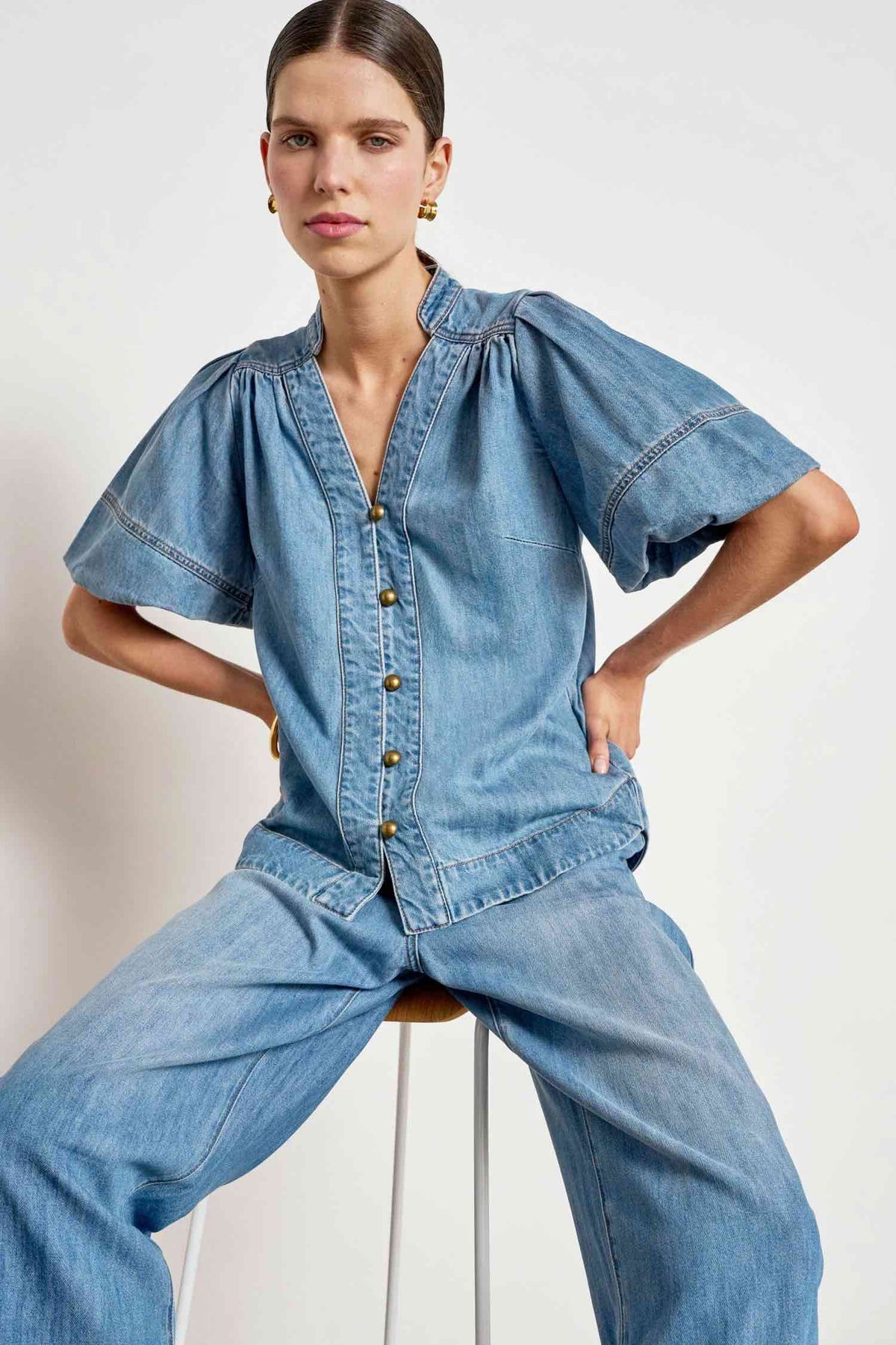 Magnify Top - Mid Wash Denim