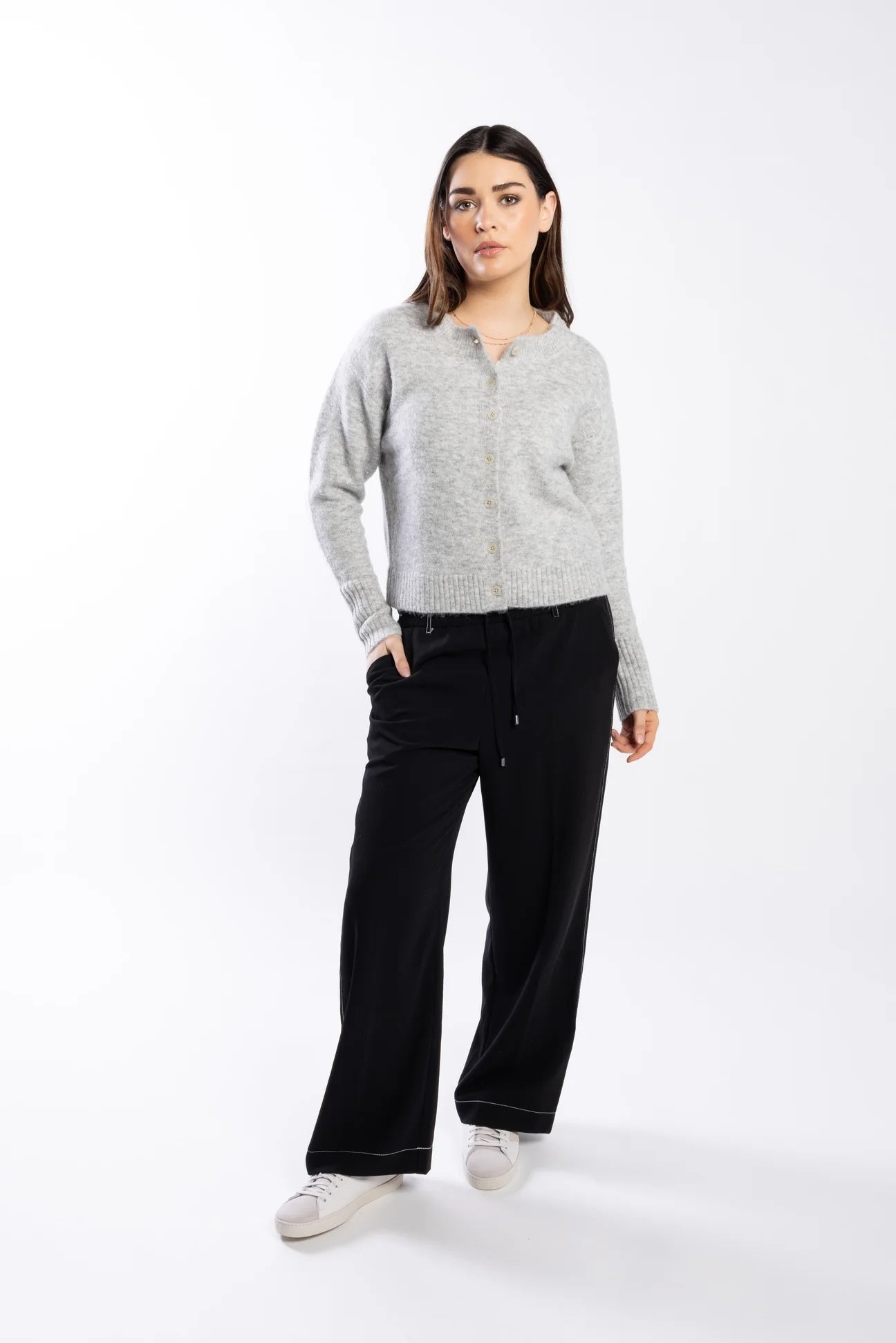 Ashbury Cardigan - Silver