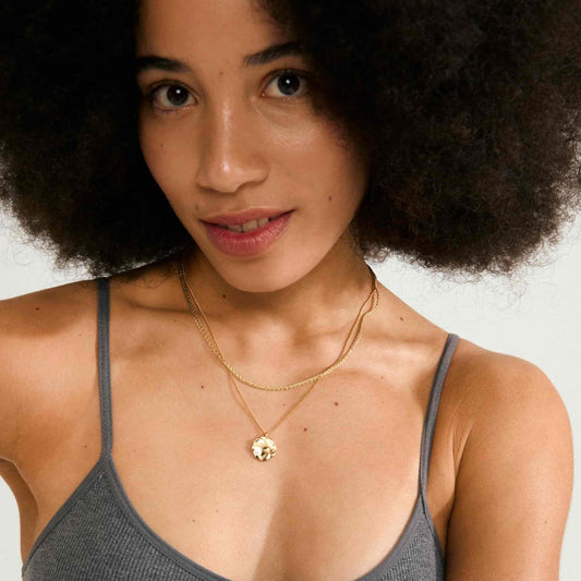 Declan Recycled Necklace - Gold Plated