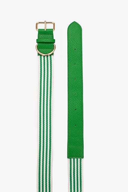 Sadie Striped Belt - Green