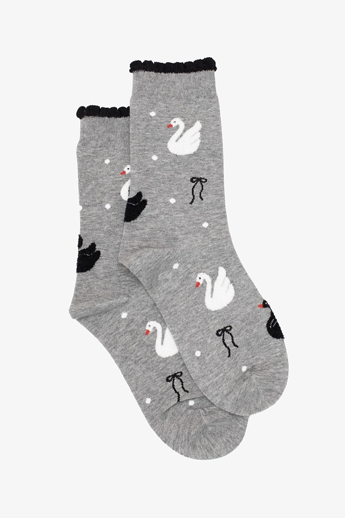 Swans and Bows Socks