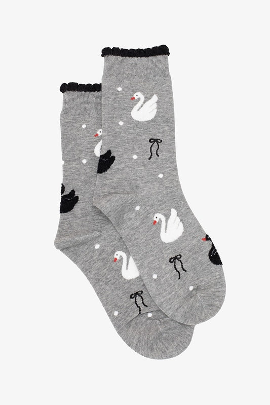 Swans and Bows Socks