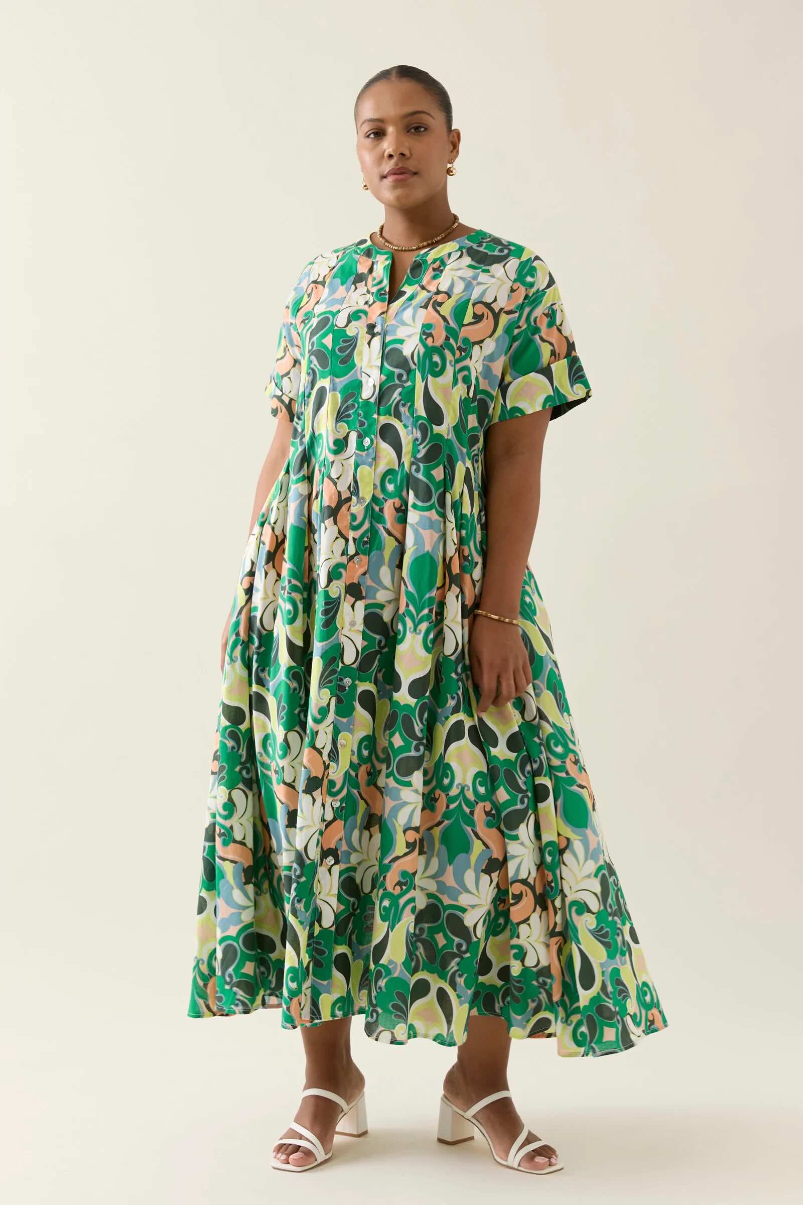 Aurora Pleat Maxi - Paisley