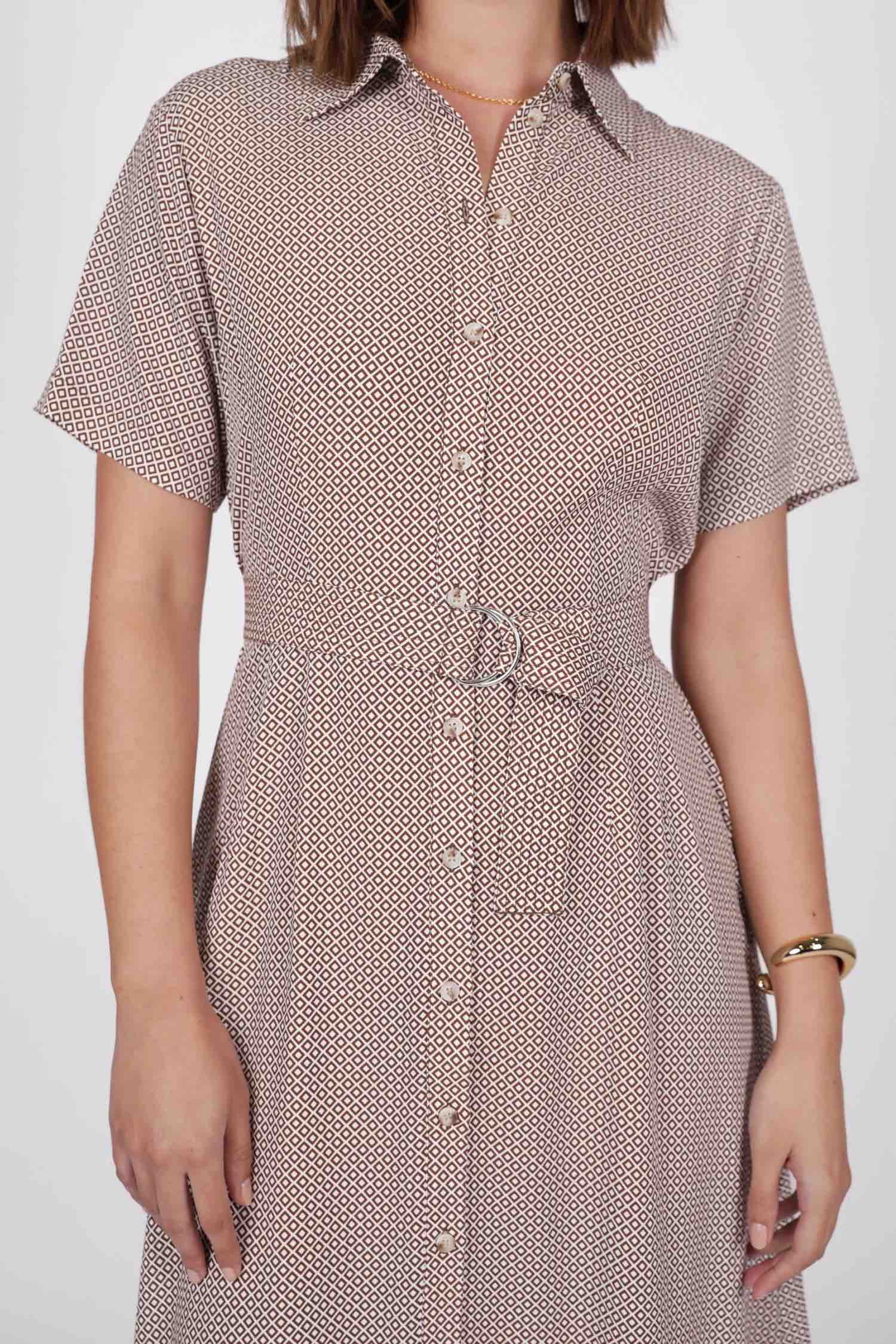 Axis Shirt Dress - Prism Print