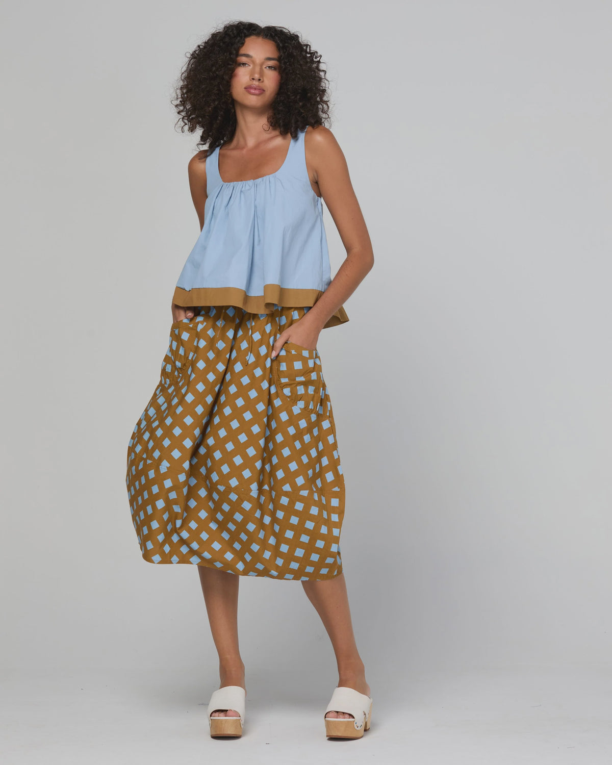 Guru Skirt - Geo Check