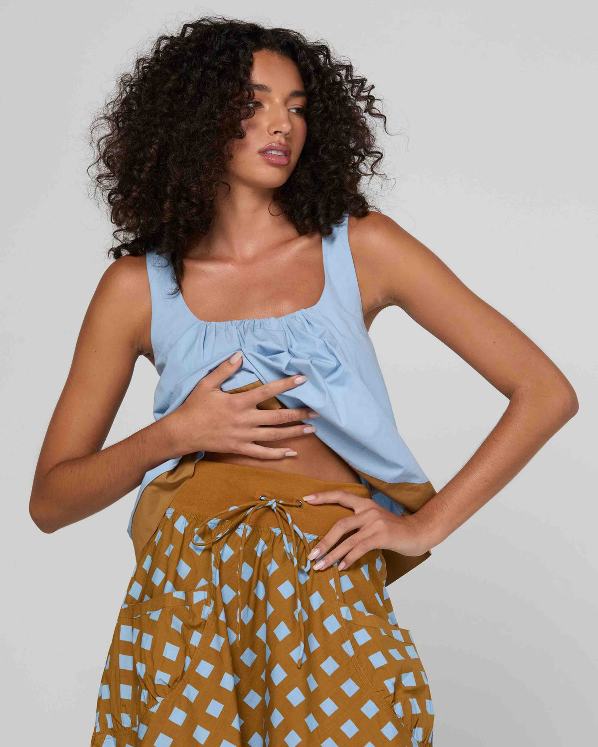 Guru Skirt - Geo Check