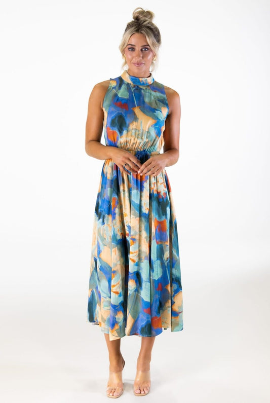 Sicily  Panelled Midaxi Dress