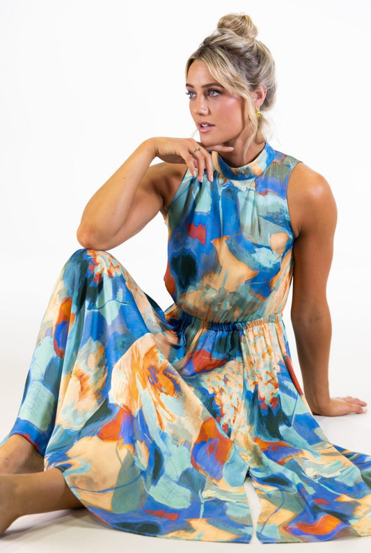 Sicily  Panelled Midaxi Dress