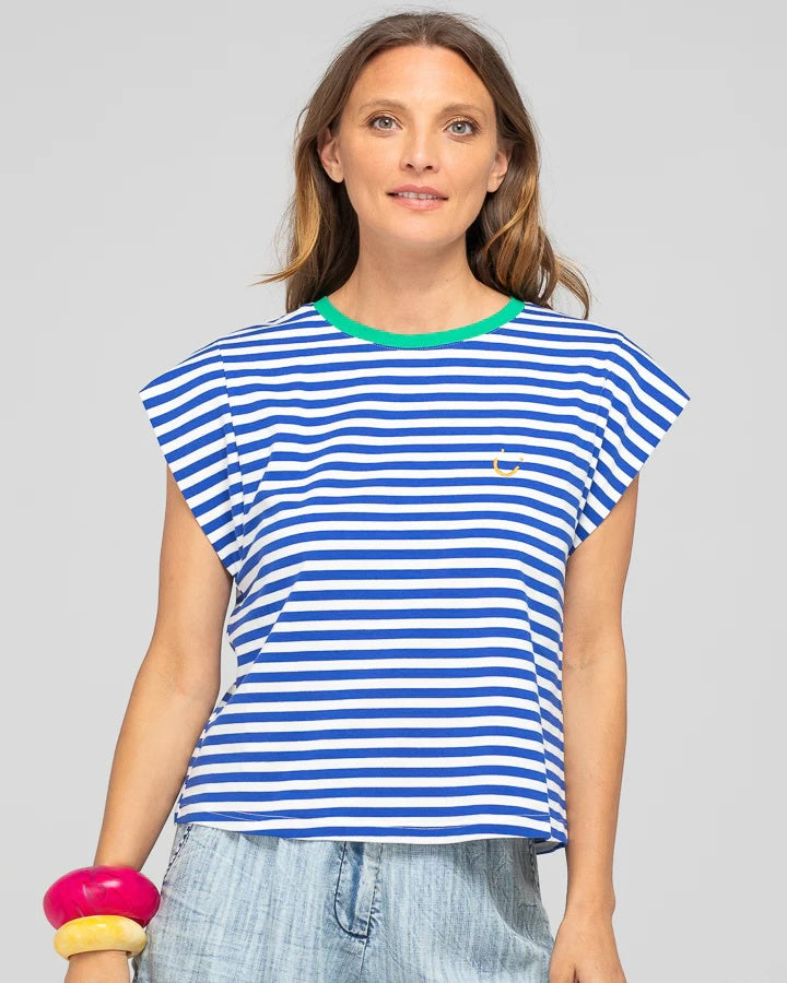 Bellissimo Tee - Blue Stripe