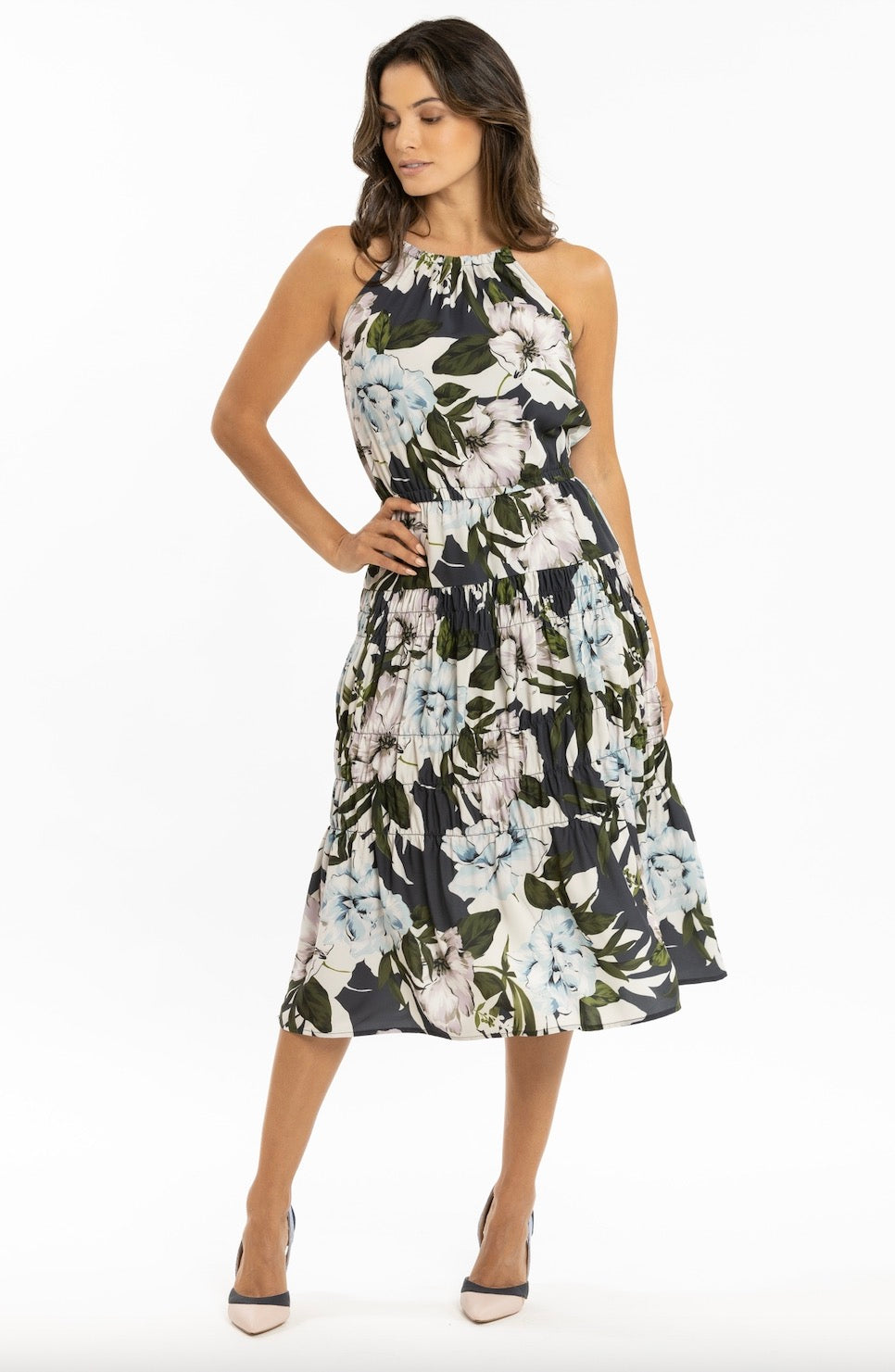 Darcy Dropwaist Dress Danbury Dot
