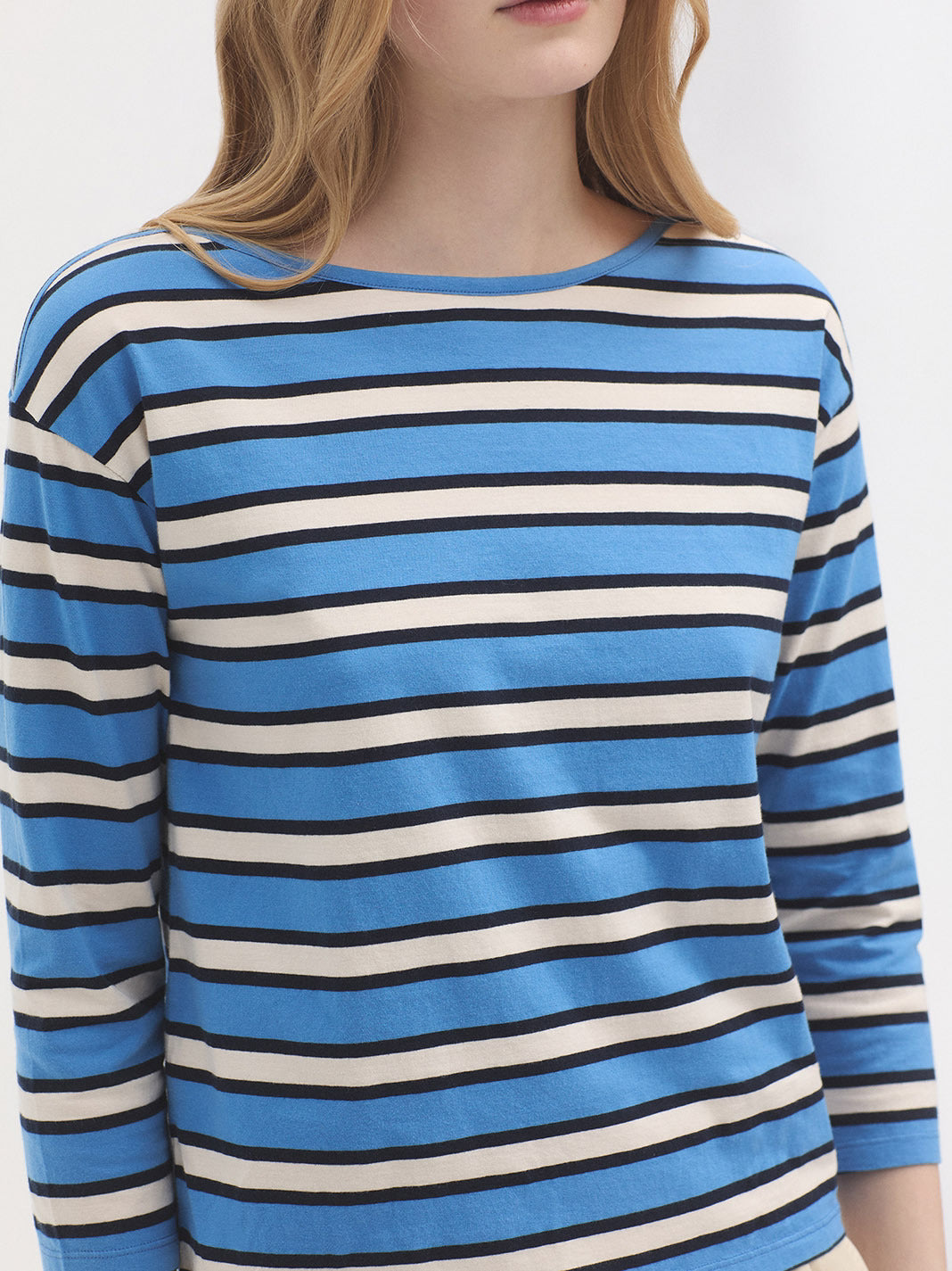 Striped Boat Neck T-Shirt