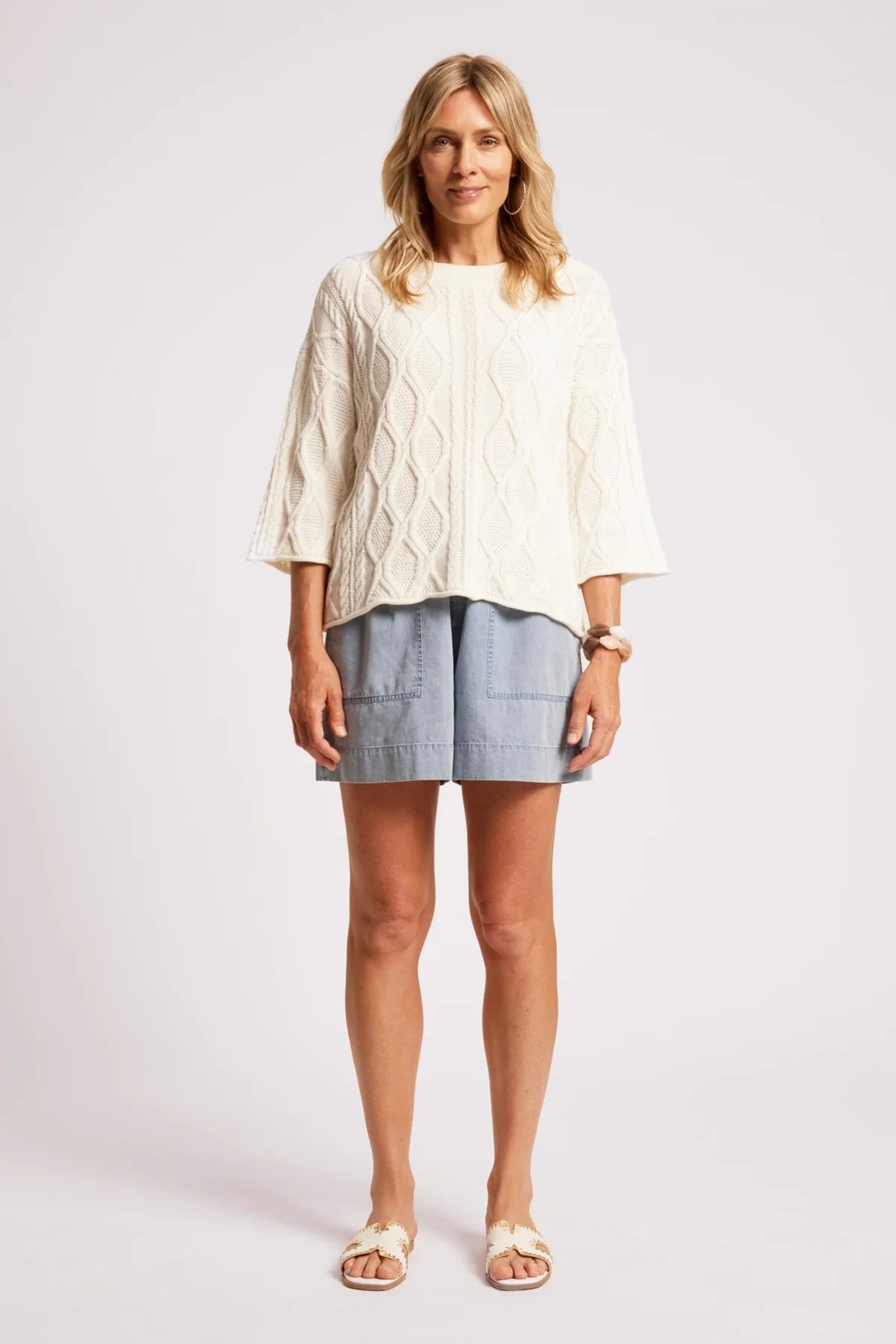 Casa Cable Jumper - White