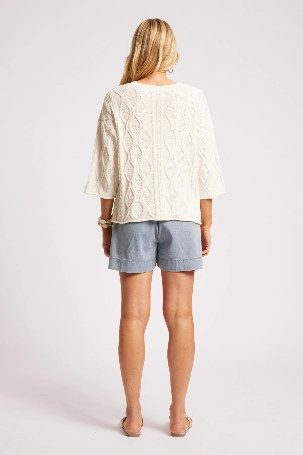 Casa Cable Jumper - White