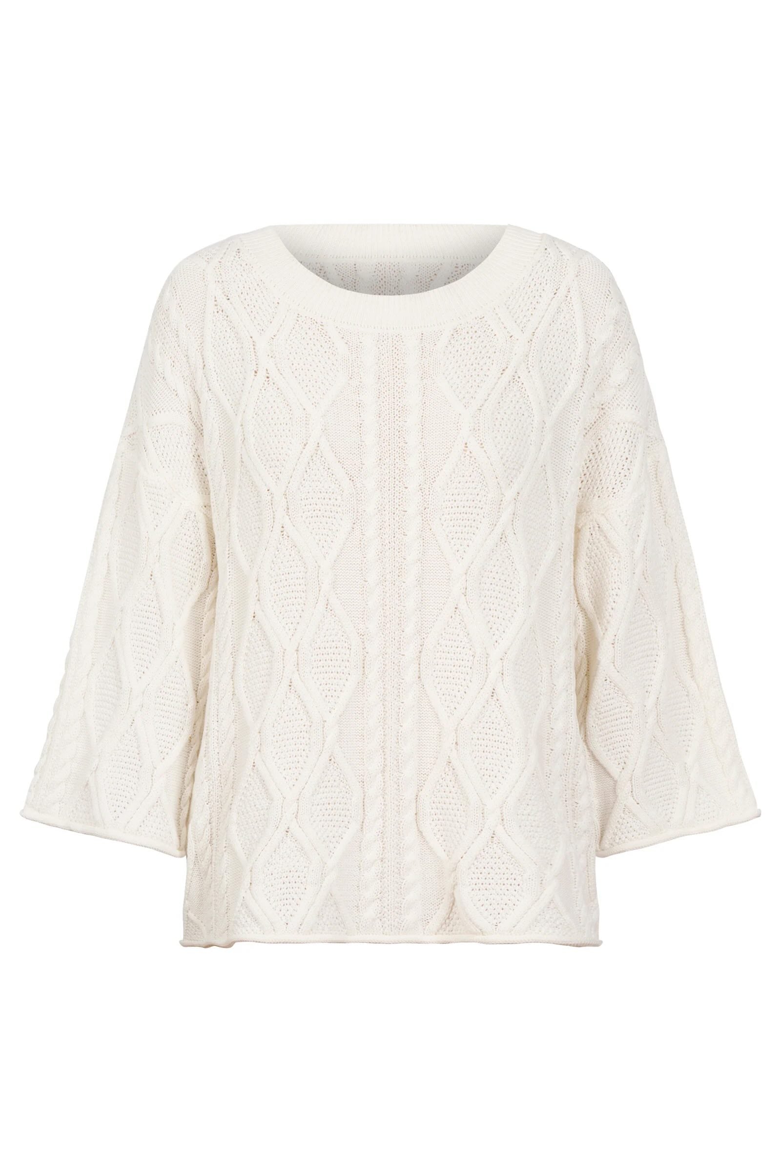 Casa Cable Jumper - White