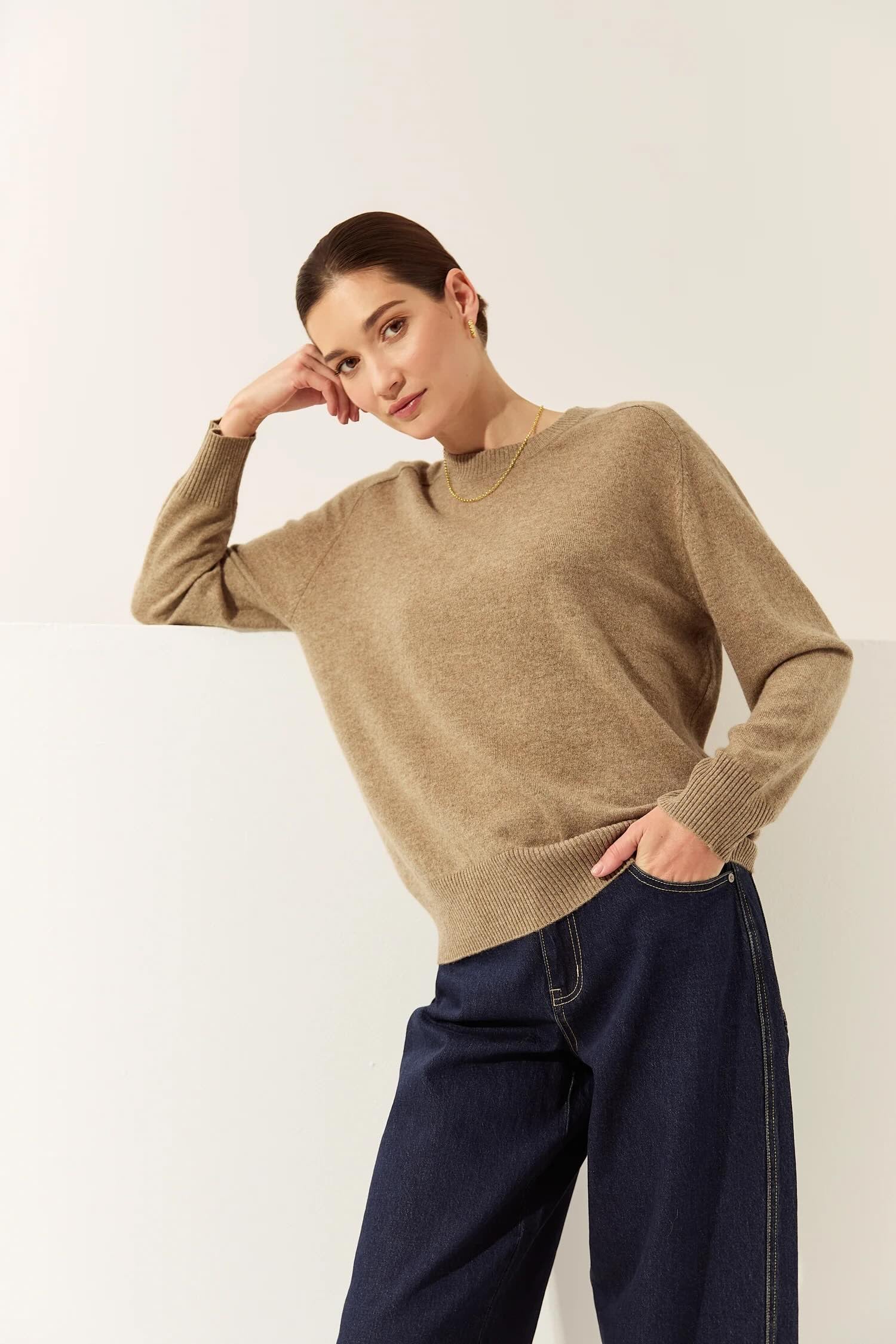 Cashmere Crew - Nutmeg