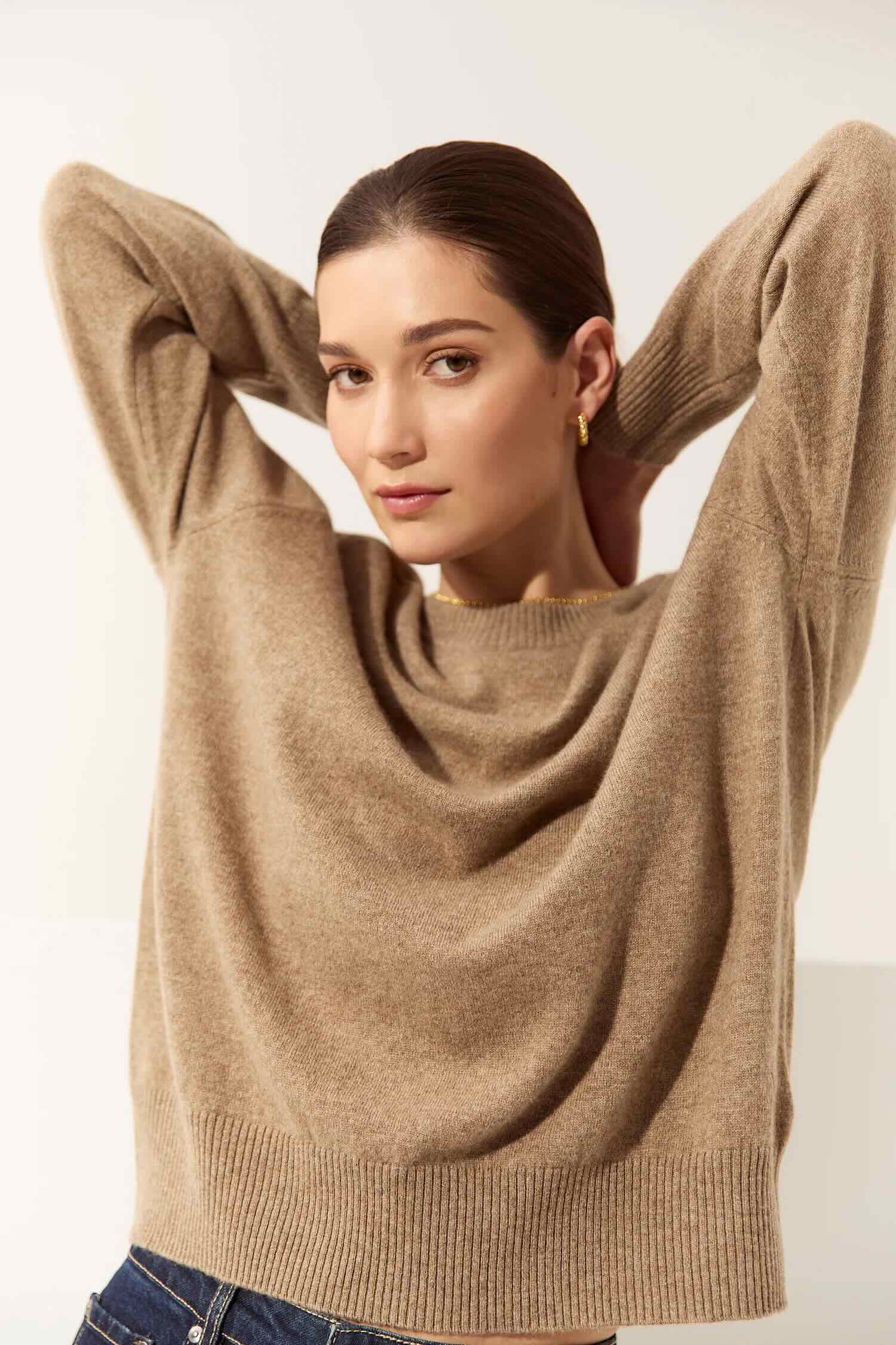 Cashmere Crew - Nutmeg
