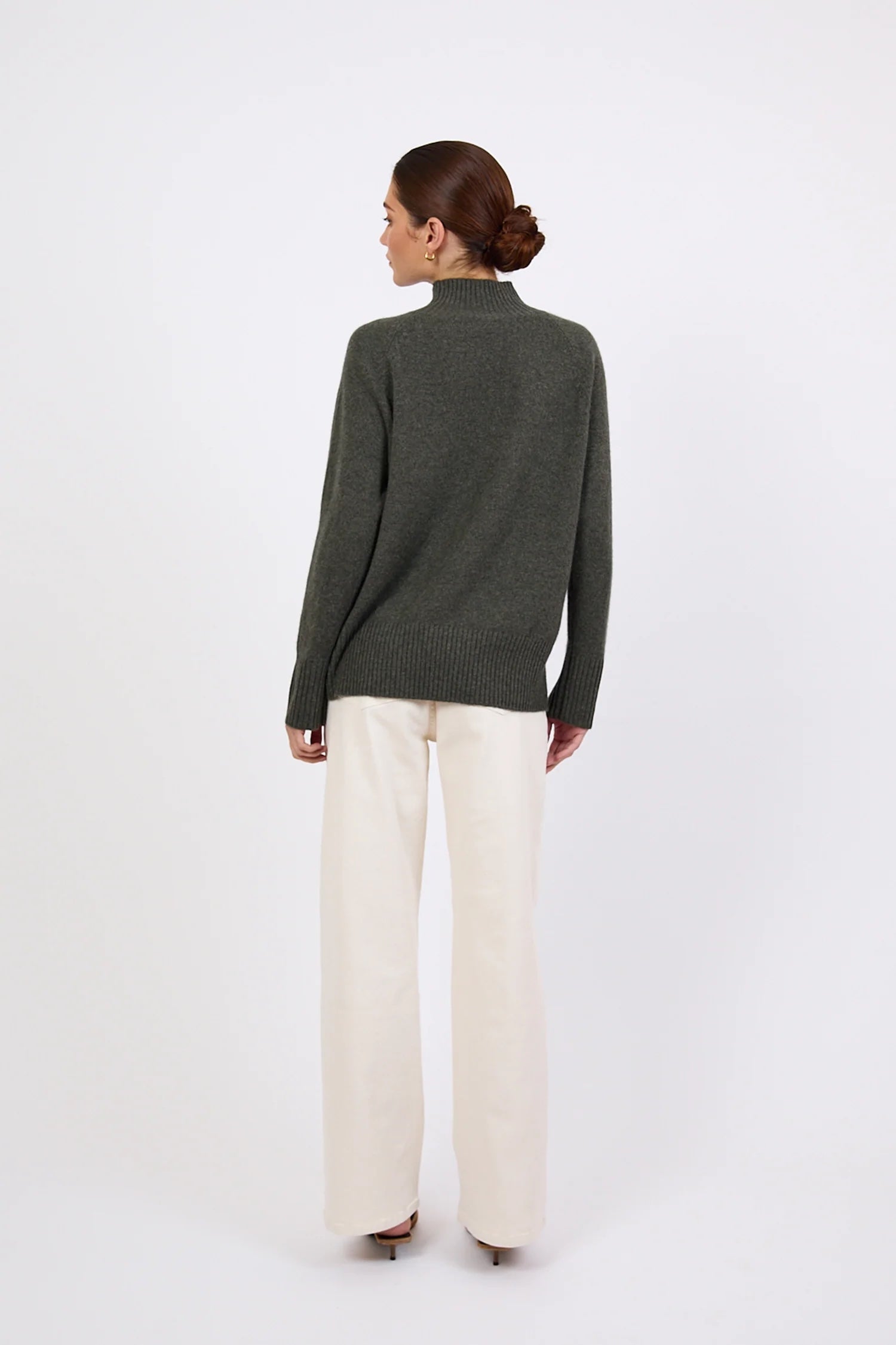 Cashmere Funnel Neck - Pine