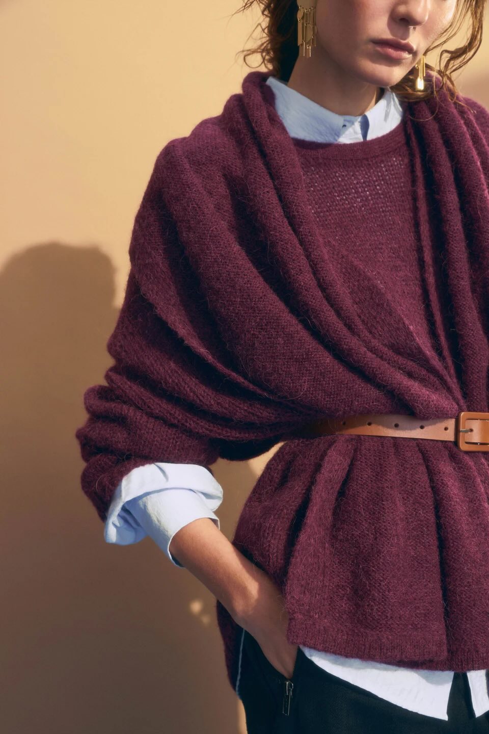 ELK Agna Sweater- Merlot