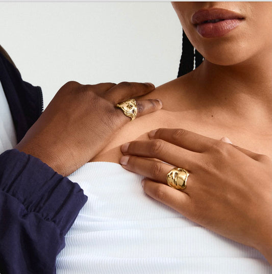 Dawn Recycled Ring - Gold Plated
