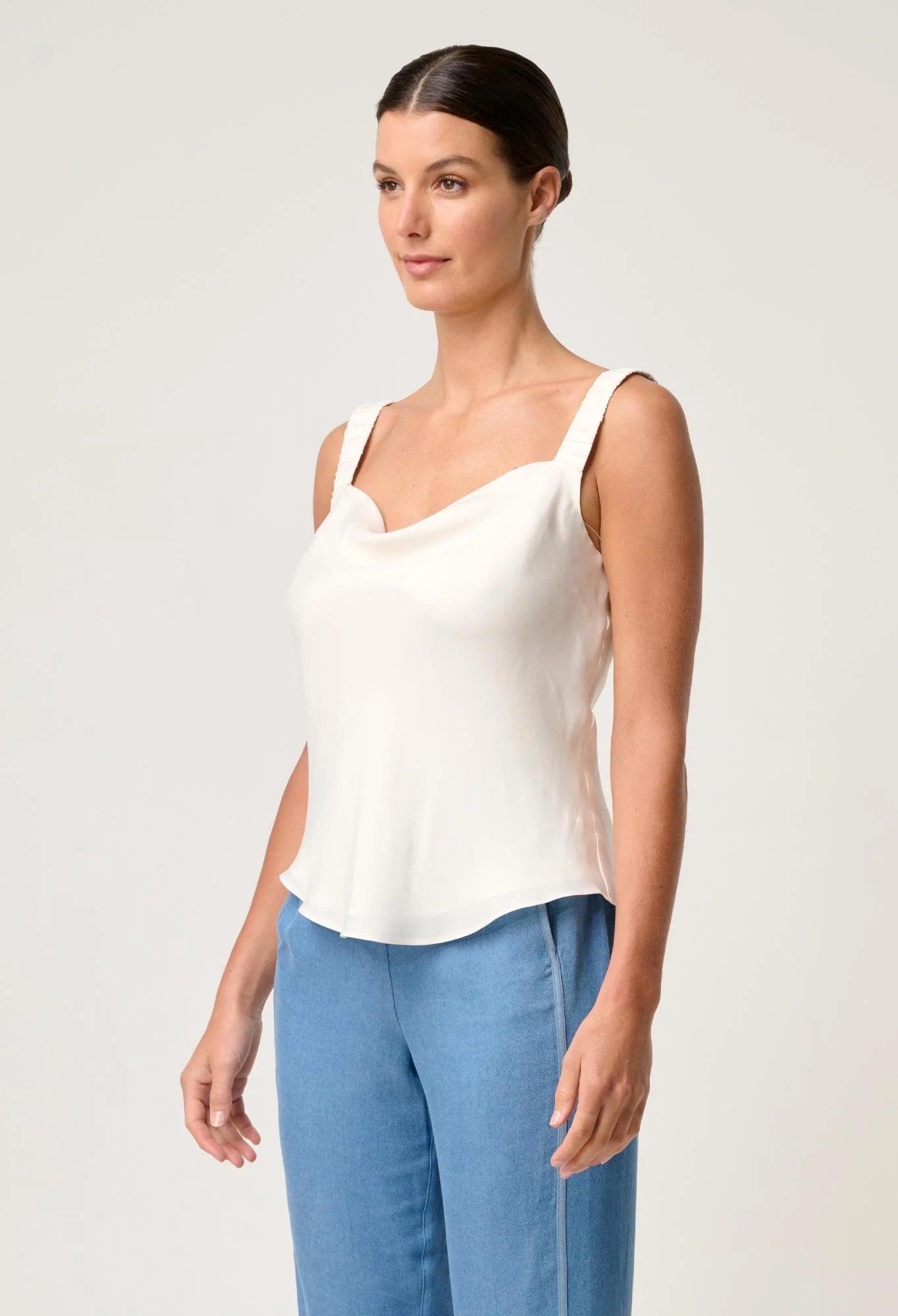 Delray Reversible Cupro Cami - Ivory