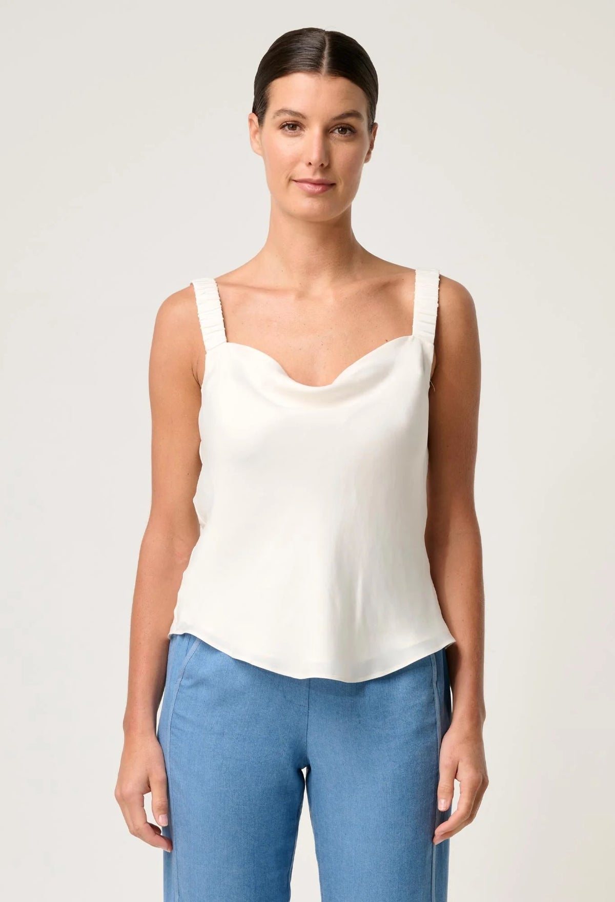Delray Reversible Cupro Cami - Ivory