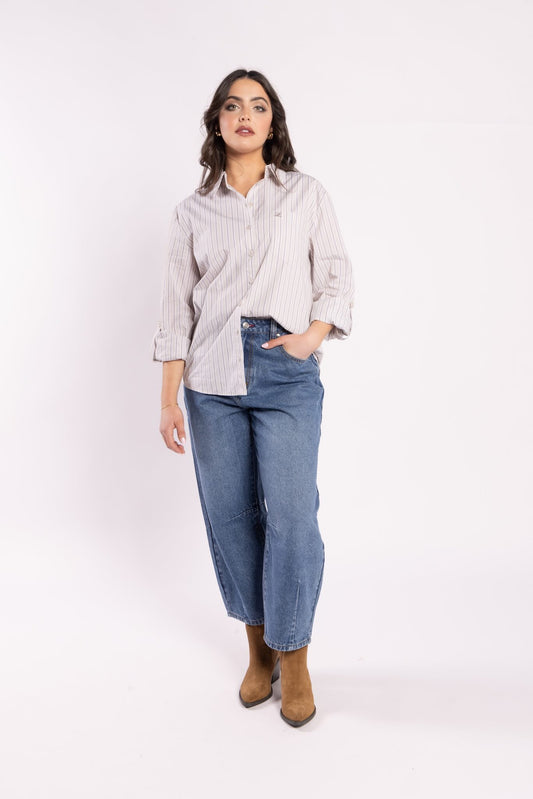 The Shirt - Beige Stripe