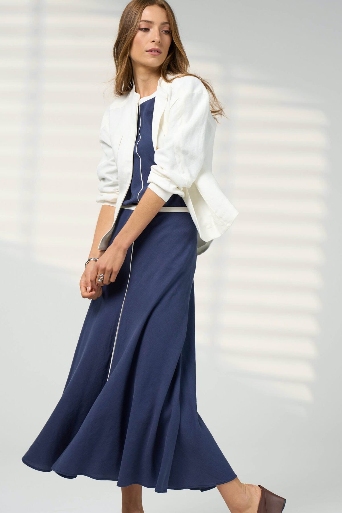 Duality Skirt - Navy/White