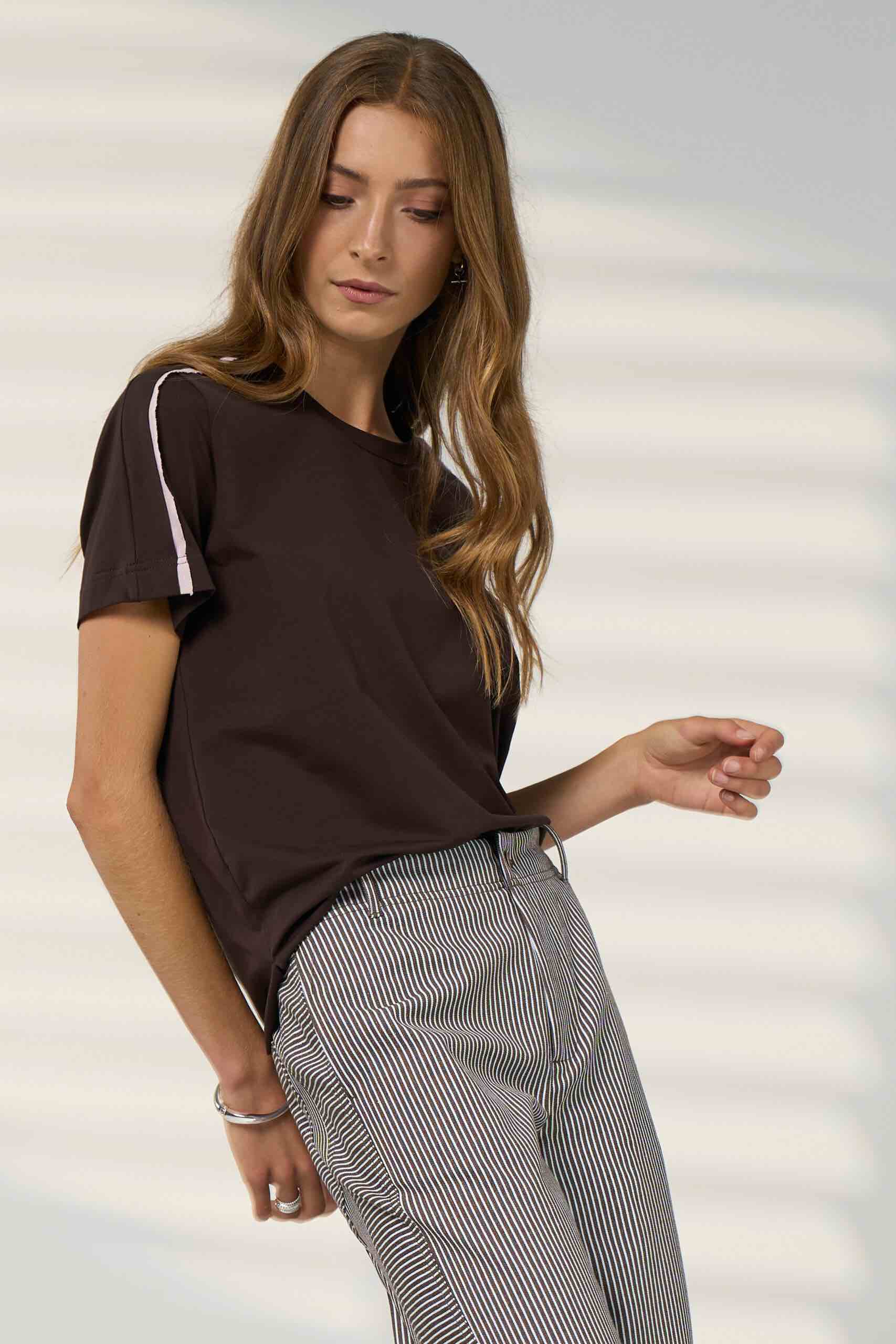 Duality Tee - Chocolate/Blush
