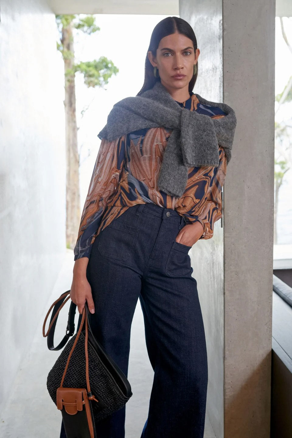 ELK Agna Sweater - Mid Grey Marle