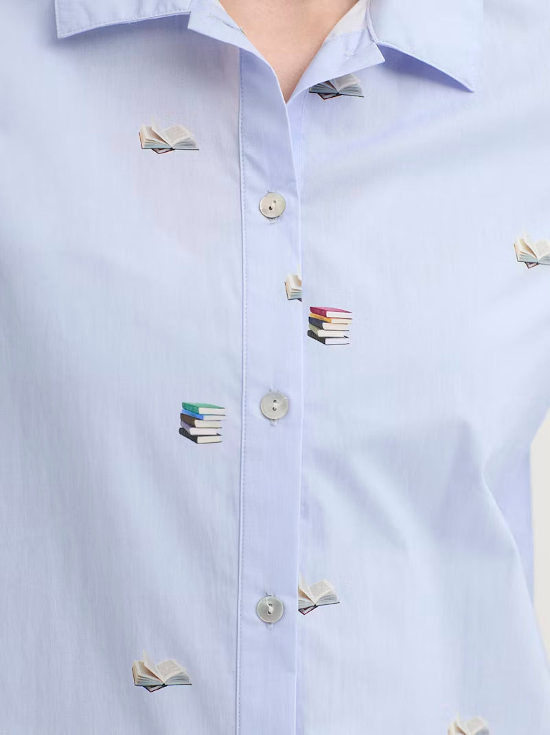 Flying Books Print Shirt
