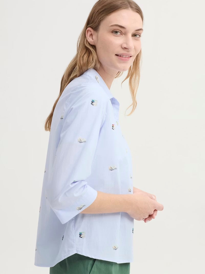 Flying Books Print Shirt