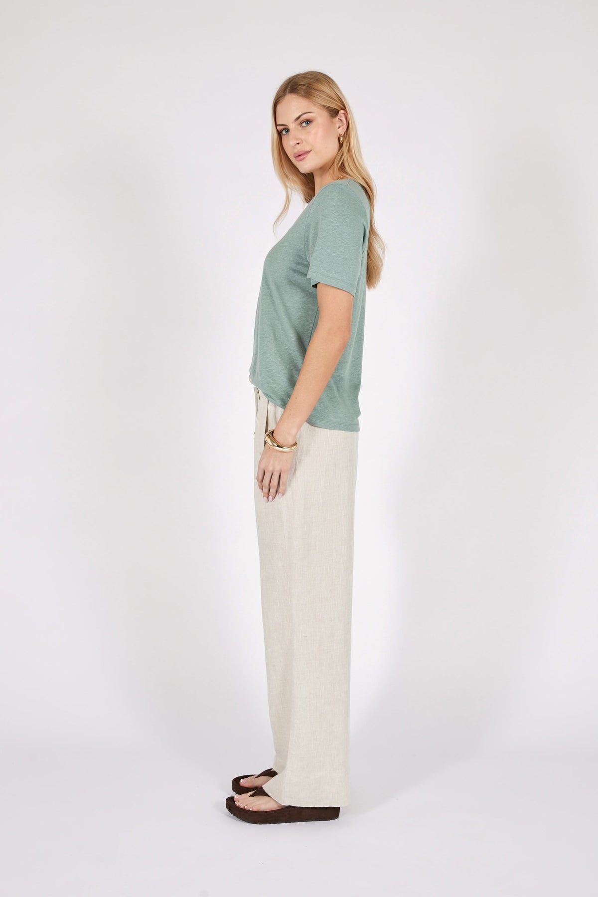 Lume Knit Tee - Sage