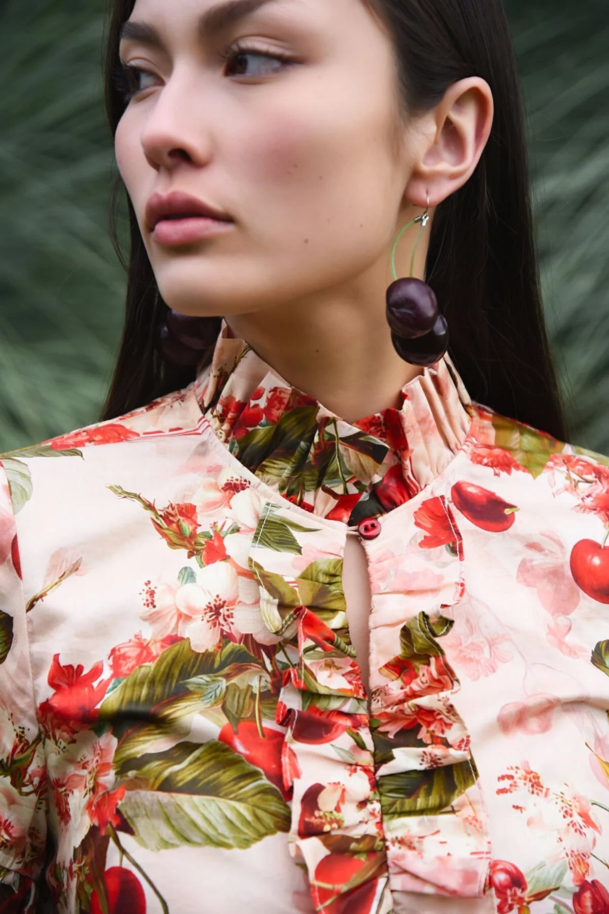 Frillaxed Dress - Cherry