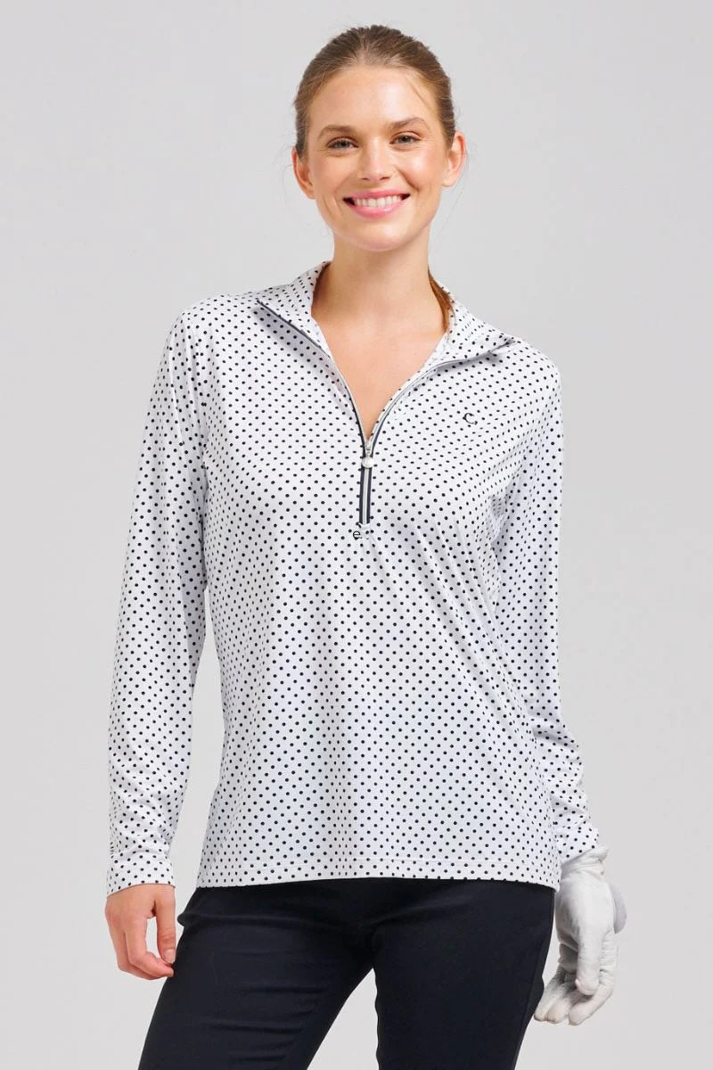 The Grange Long Sleeve Shirt - French Navy Spot