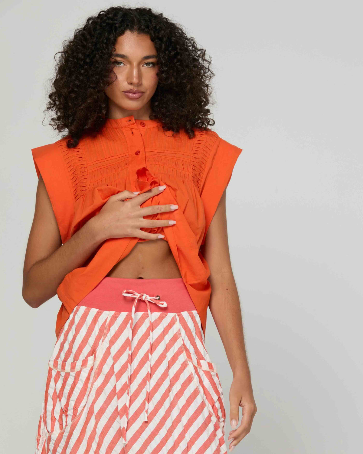 Guru Skirt - Watermelon Stripe