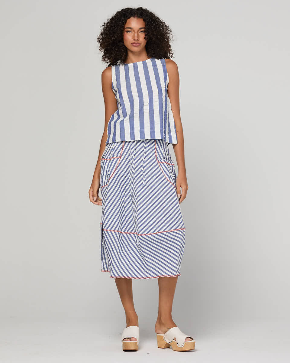 Guru Skirt - Ocean Stripe