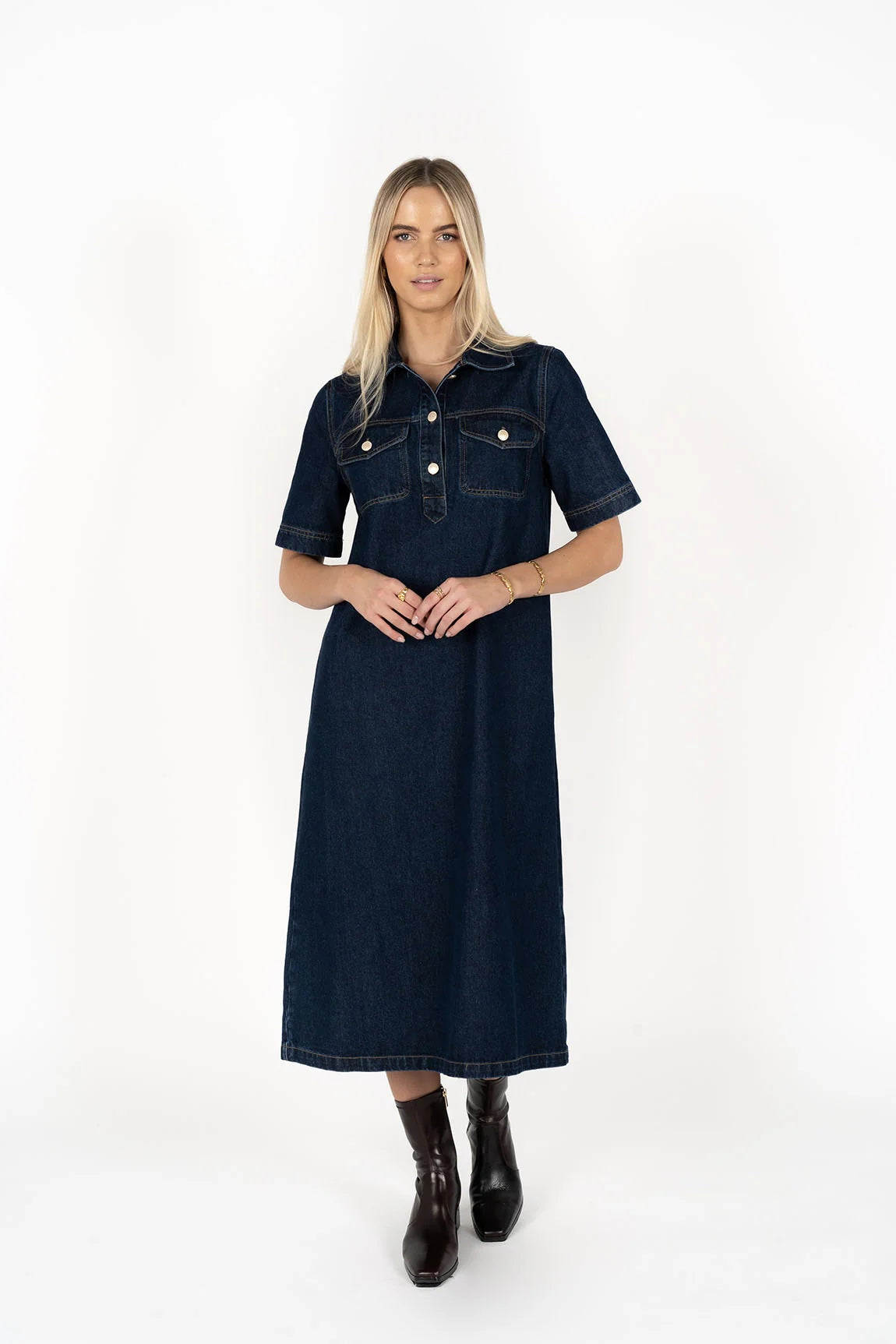 Amici Dress- Dark Blue