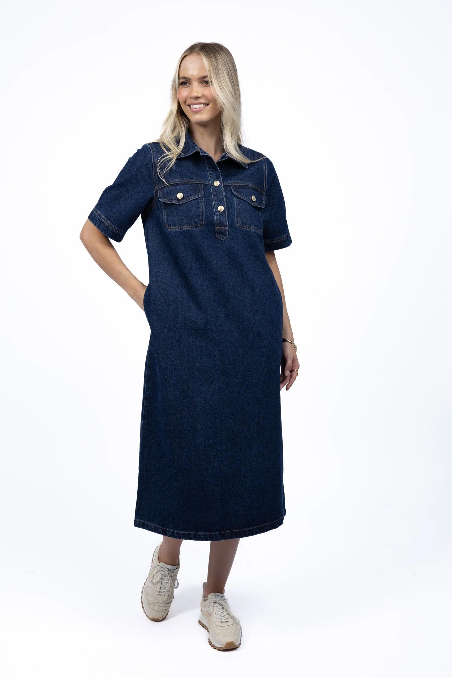 Amici Dress- Dark Blue