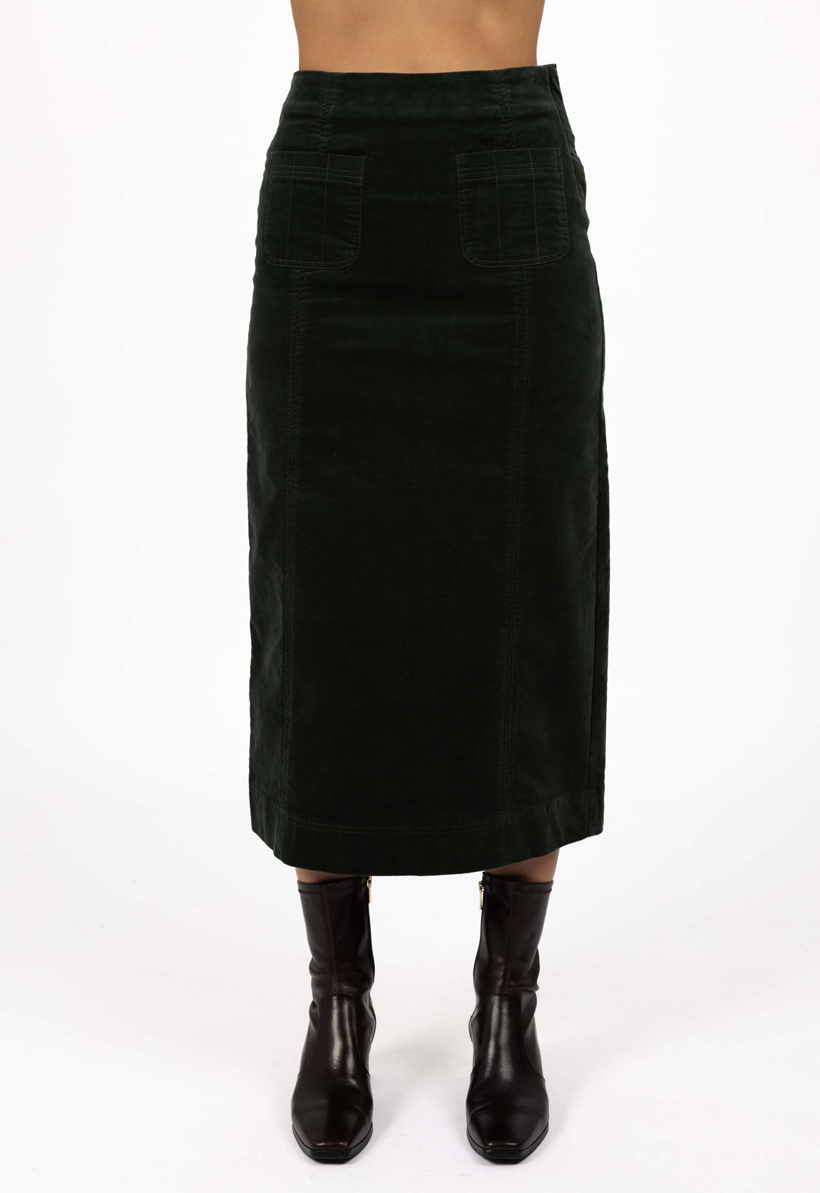 Va Va Velour Skirt - Pine