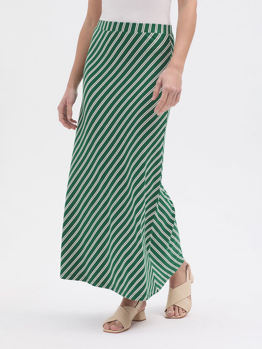 Striped Long Skirt