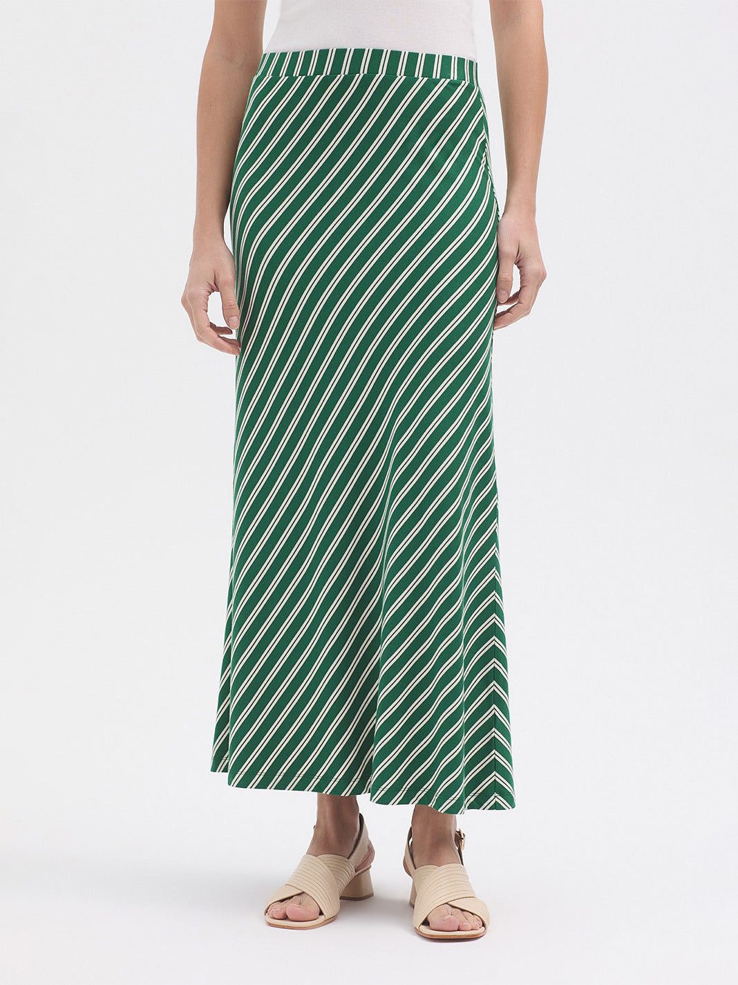 Striped Long Skirt