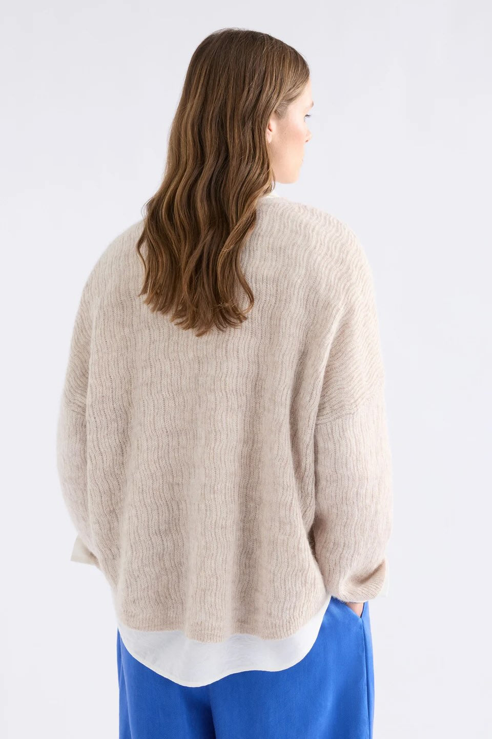 Agna Pattern Sweater - Ecru