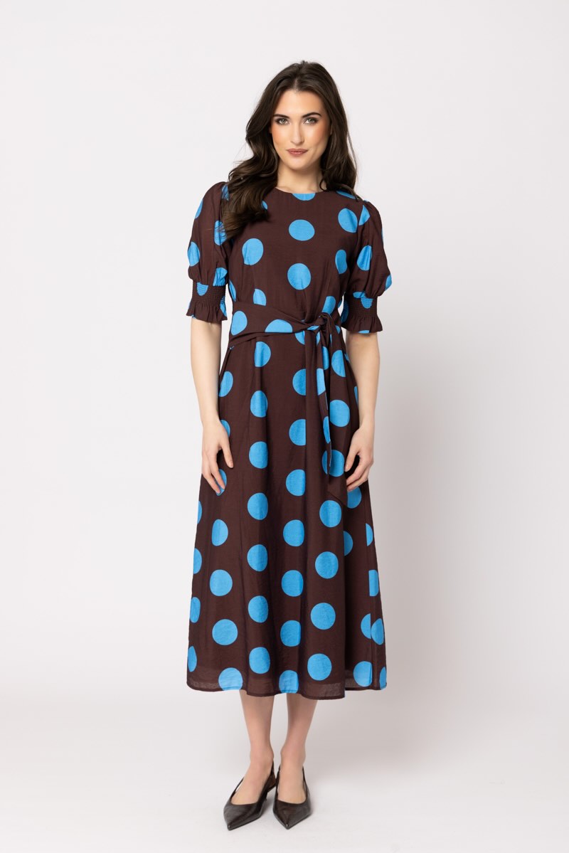 Gatherings Dress - Bold Blue Spot
