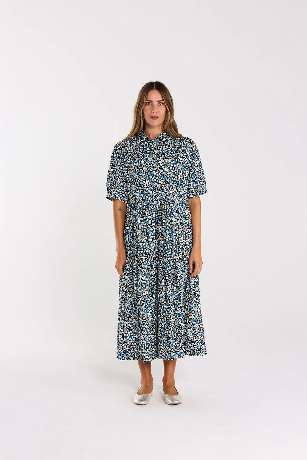 Luna Dress - Blue Moon Garden