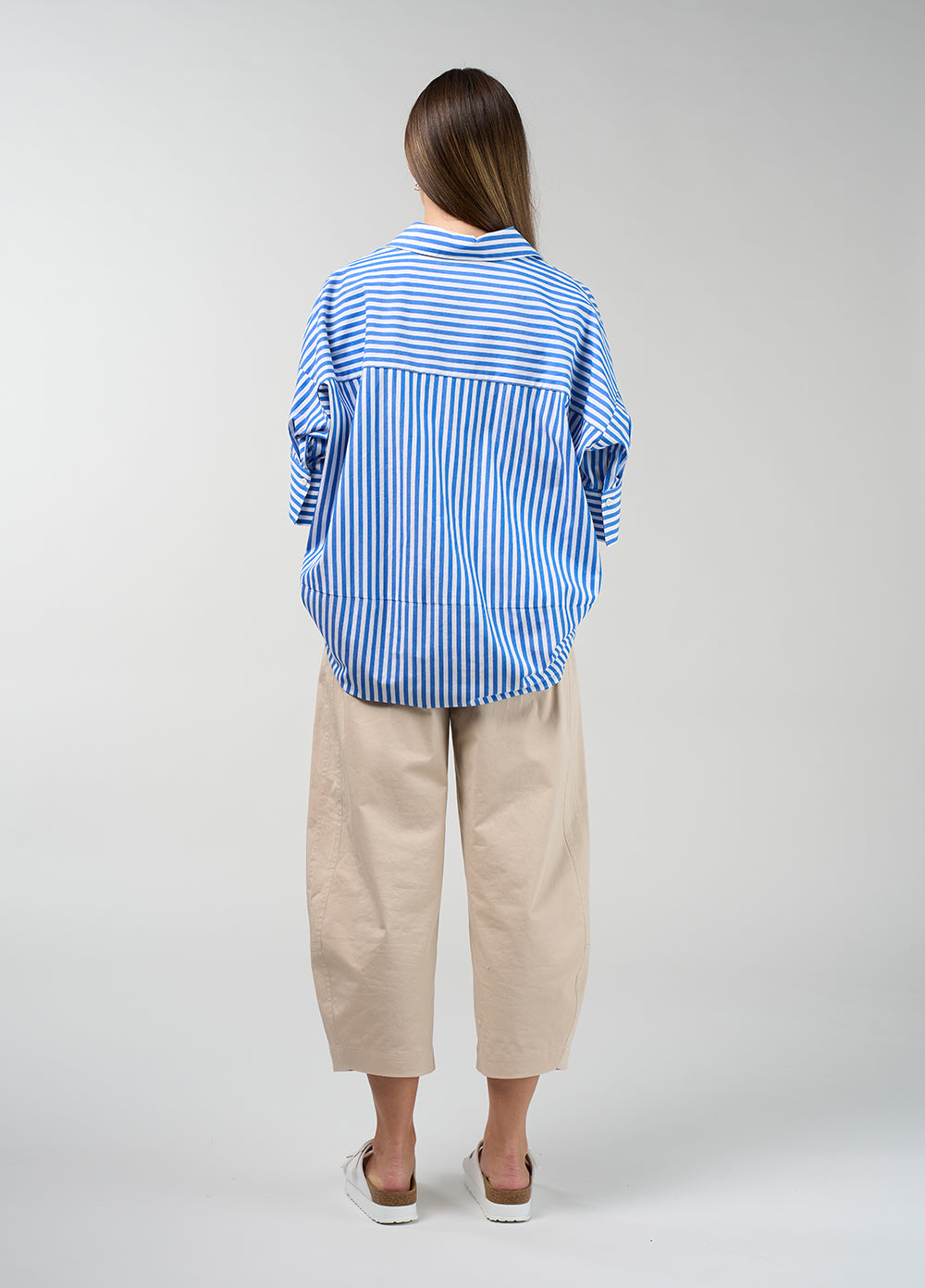Connect Stripe Shirt - Cobalt